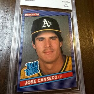 BCCG Graded VTG Donruss '86 Jose Canseco Rated Rookie Card
